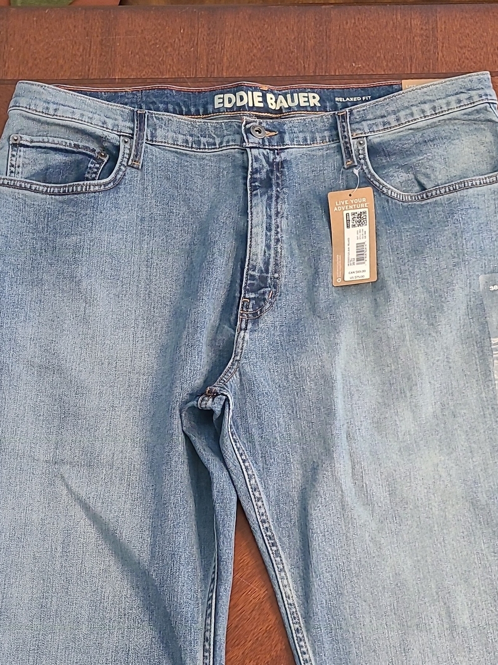 Eddie Bauer Mr. Eddie's Flex Relaxed Straight Blue Medium Wash Denim Jeans NWT